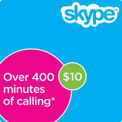 Skype - $10 ( )  