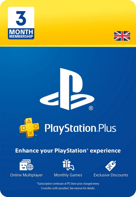 Подписка PlayStation Plus на 3 месяца Великобритания PSN UK Essential