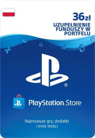 Карта пополнения кошелька PlayStation Store 36 Злотых (Цифровой Код) Польша