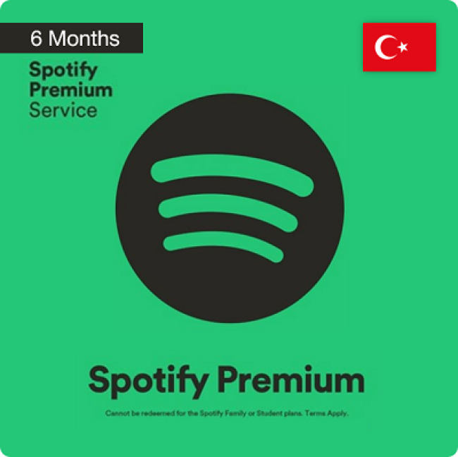 Spotify Premium - 6 месяцев (Турция, активация сотрудником)