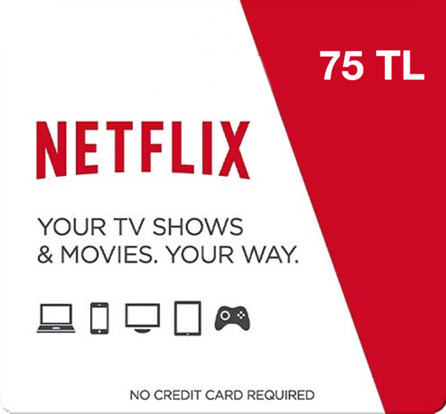 Netflix - 75 TL  (Цифровой Код) Турция