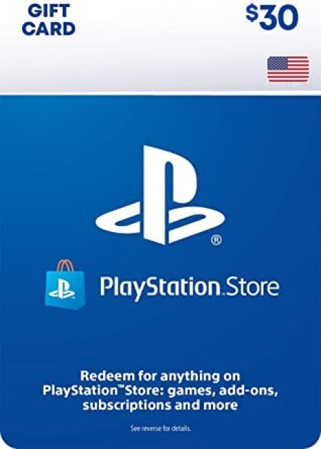Карта пополнения кошелька PlayStation Store 30 долларов (Цифровой Код) Для США (PSN)