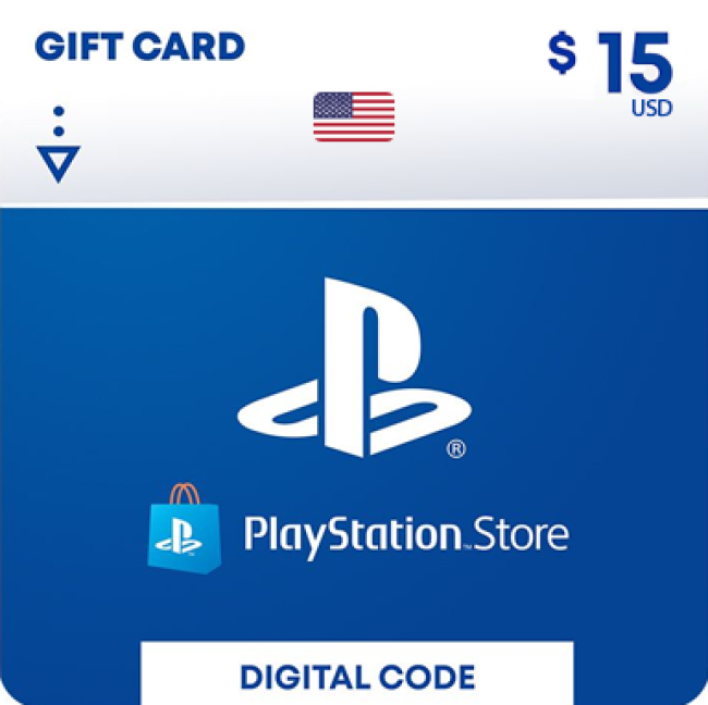 Карта пополнения кошелька PlayStation Store 15 Долларов (Цифровой Код) США