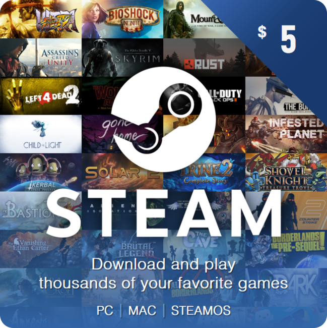    Steam 5 $ ( ) (TR/AR/USA/EU)