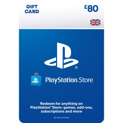 Карта пополнения кошелька PlayStation Store 80 Фунтов Для Великобритании PSN UK