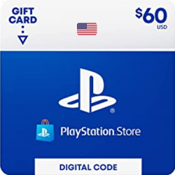 Карта пополнения кошелька PlayStation Store 60 Долларов (Цифровой Код) США