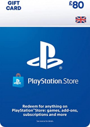 Карта пополнения кошелька PlayStation Store 80 Фунтов (Цифровой Код) Великобритания
