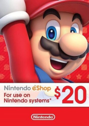 Карта пополнения кошелька Nintendo eShop 20$ USD