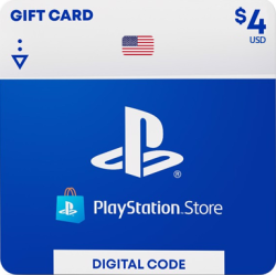 Карта пополнения кошелька PlayStation Store 4 Доллара (Цифровой Код) США